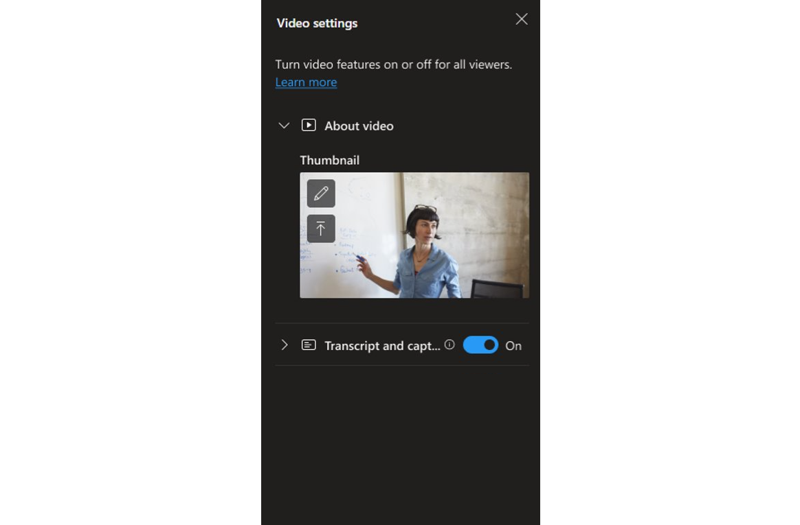 Neue Bearbeitungsfunktion in Microsoft Stream: Video-Thumbnail ändern